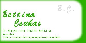 bettina csukas business card